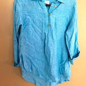 Sigrid Olsen designer linen tunic sz Small